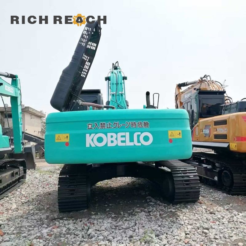 Swing bearing and upper frame structure of a 2017 Kobelco SK350LC excavator, priced at $34,722